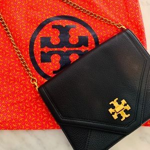 Tory Burch Kira Leather Envelope Clutch Bag